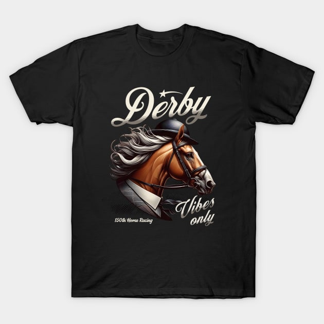 Derby Vibes Only 150th Horse Racing T-Shirt by hippohost